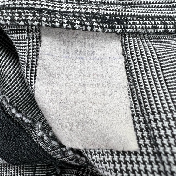 Size 3 Vintage 90’s Grey Plaid Tapered Dress Pants Tartan Extra Small Academia - Picture 6 of 9